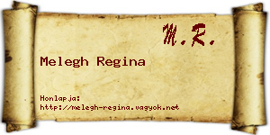 Melegh Regina névjegykártya